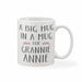 A Big Hug In A Mug Grey & Pink Personalised Mother's Day Mug