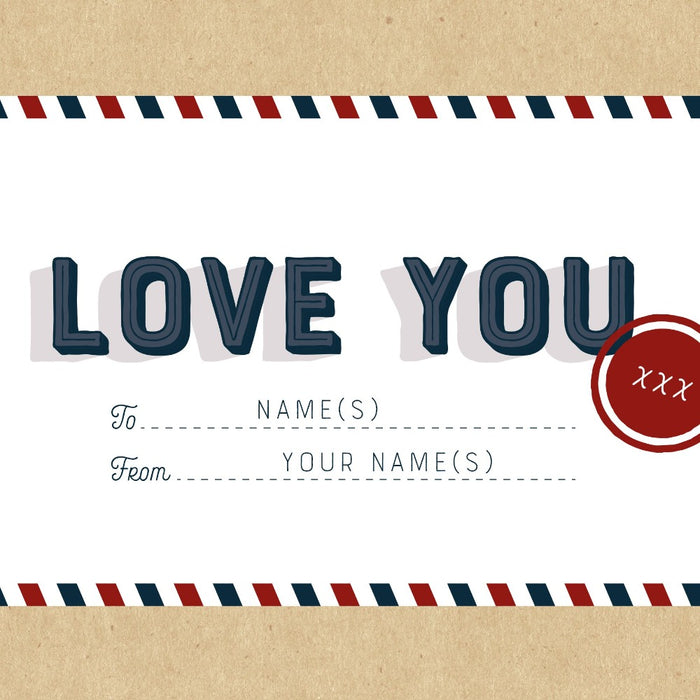 Love You Airmail Gift Box
