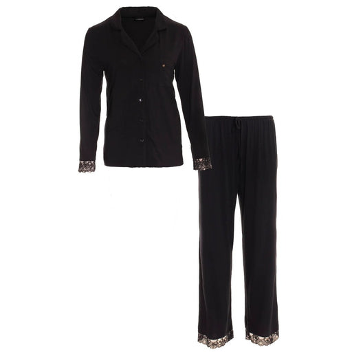 Black Lace Bamboo Pyjama Set