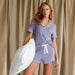 Lavender Bamboo Shirt & Short Pyjama Set
