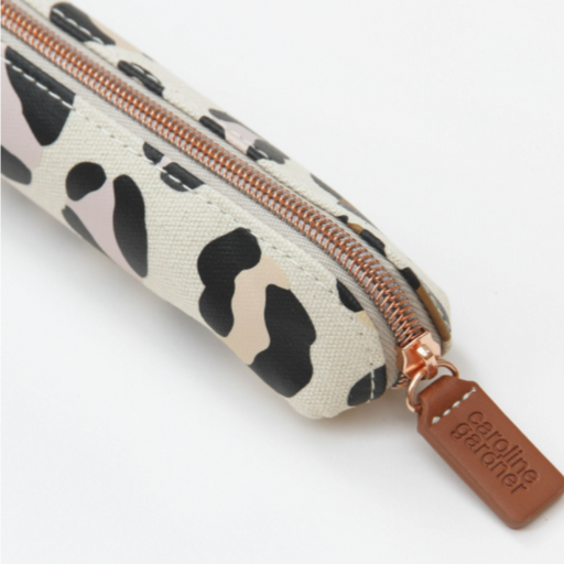 Caroline Gardner Leopard Print Slim Pencil Case