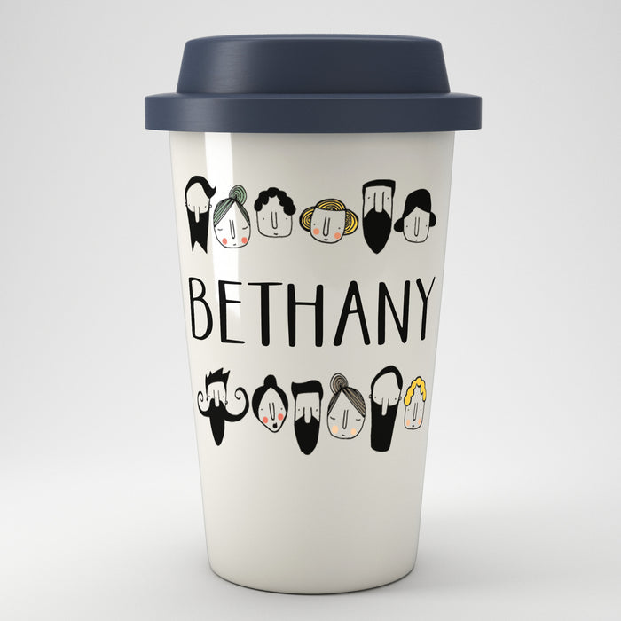 Personalised Faces Eco Travel Mug