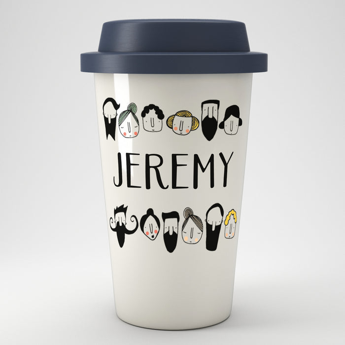 Personalised Faces Eco Travel Mug