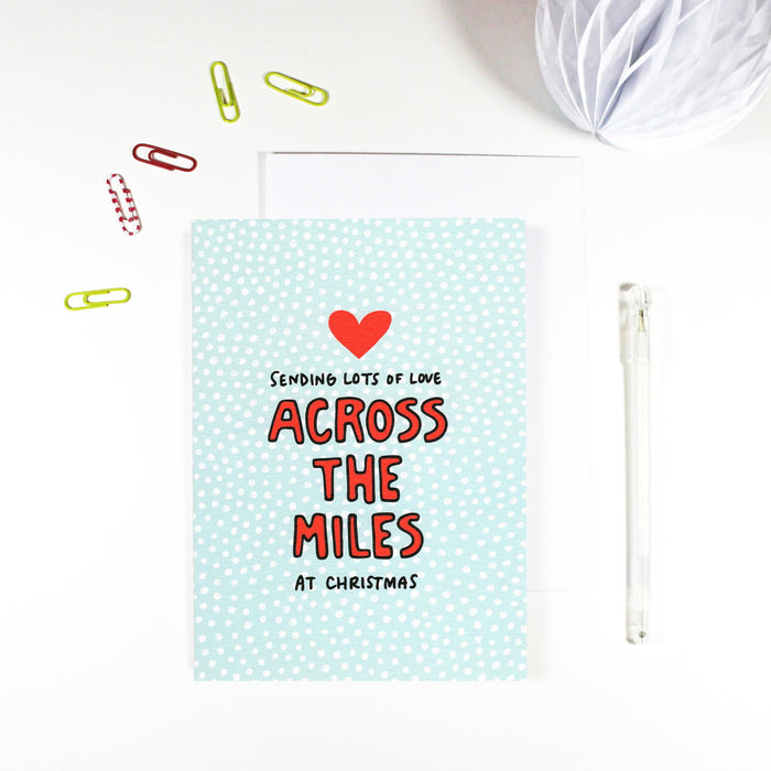 'Sending Lots Of Love Across The Miles At Christmas' card.