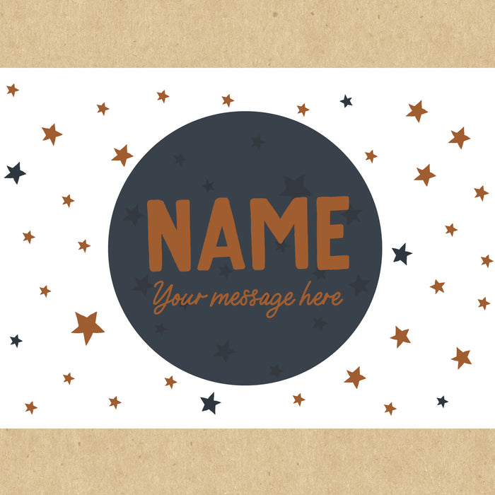 Navy Stars Personalised Gift Box