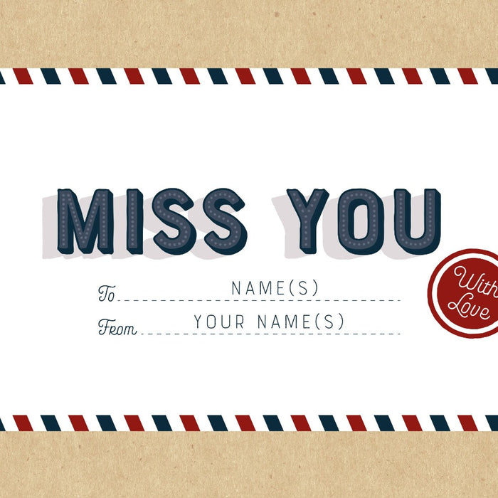 Miss You Personalised Gift Box