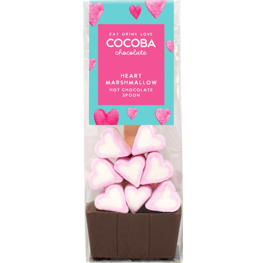 Hot Milk Chocolate Spoon With Heart Marshmallows