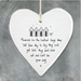 'Memories are the loveliest things...' hanging heart keepsake