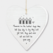 'Memories are the loveliest things...' hanging heart keepsake