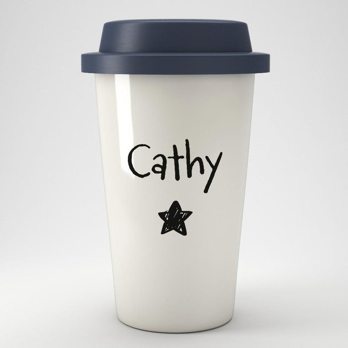 Mini Icon Personalised Eco coffee Travel Mug Star