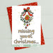 card, Christmas card, missing you, seasonal stationary
