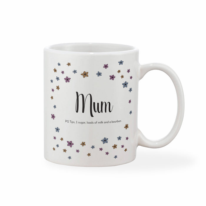 Ditsy Floral Mother's Day Mug With Personalised Message