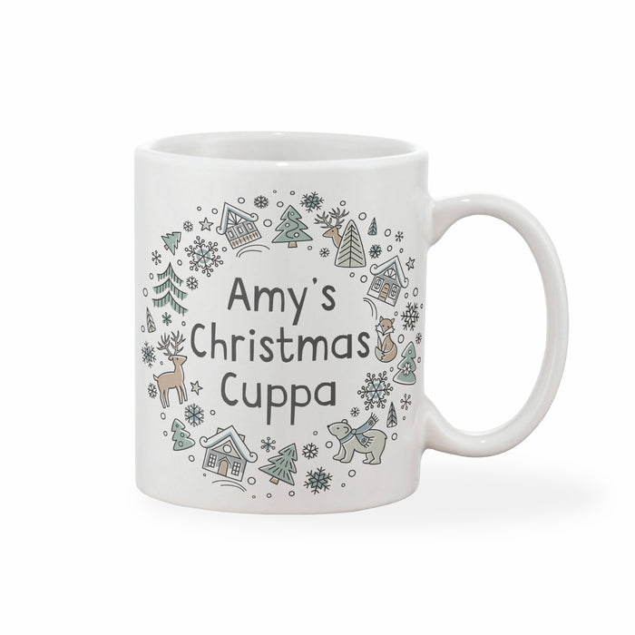 Scandi Christmas Personalised Mug