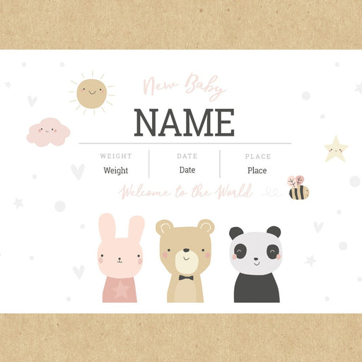 Pink Teddy Newborn Baby Box