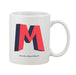 Bright 3D Initial Mug (Personalised Message Optional - Various Colours)