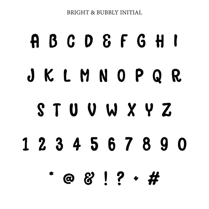 Bright & Bubbly Initial Placemat