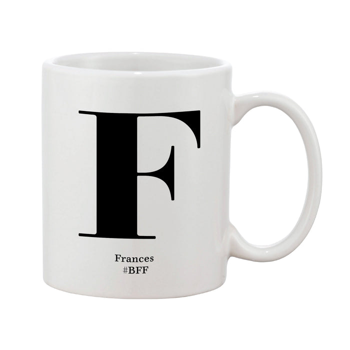 Classic Initial Mug (Personalised Message Optional)