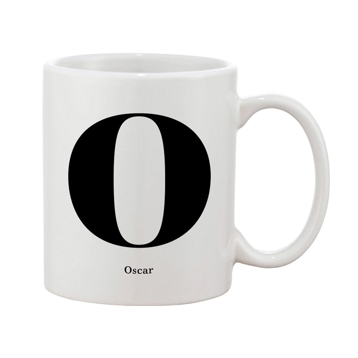 Classic Initial Mug (Personalised Message Optional)