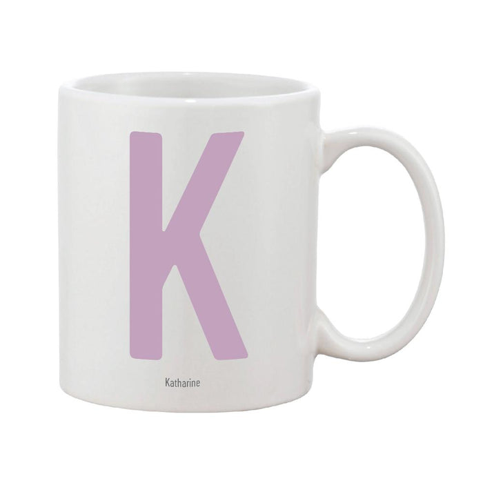 Contemporary Initial Mug (Personalised Message Optional)