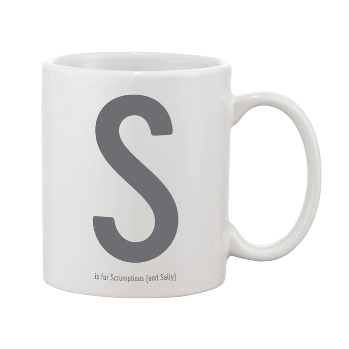 Contemporary Initial Mug (Personalised Message Optional)