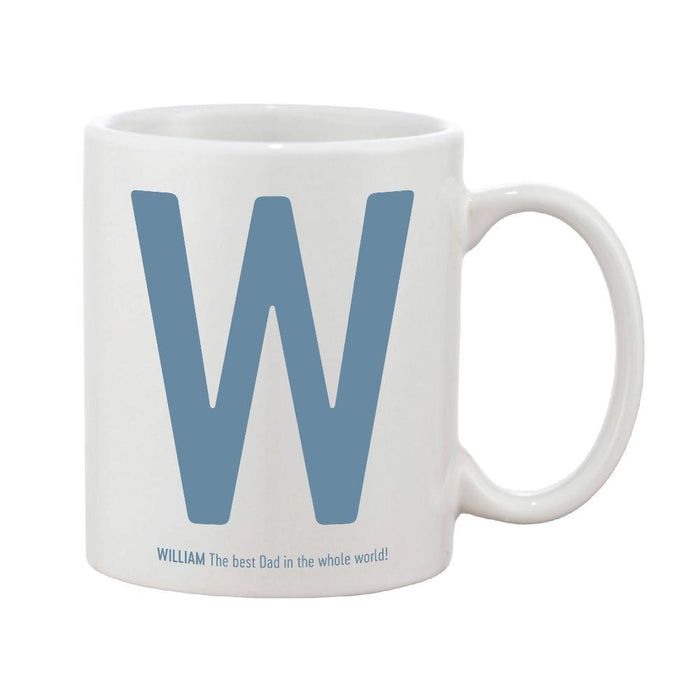 Contemporary Initial Mug (Personalised Message Optional)