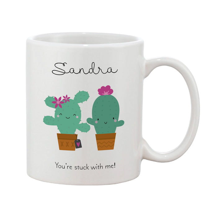 Cactus Personalised Name & Message Mother's Day Mug