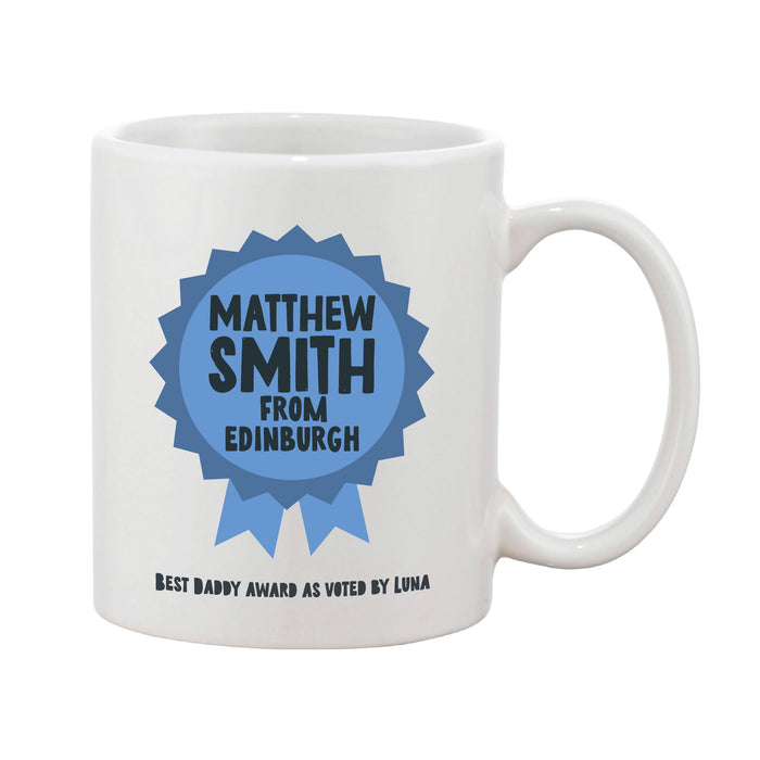 Father's Day Rosette Personalised Mug