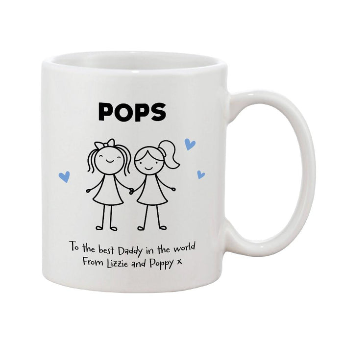 Personalised Stick People Personalised Father's Day Mug (Various Designs)
