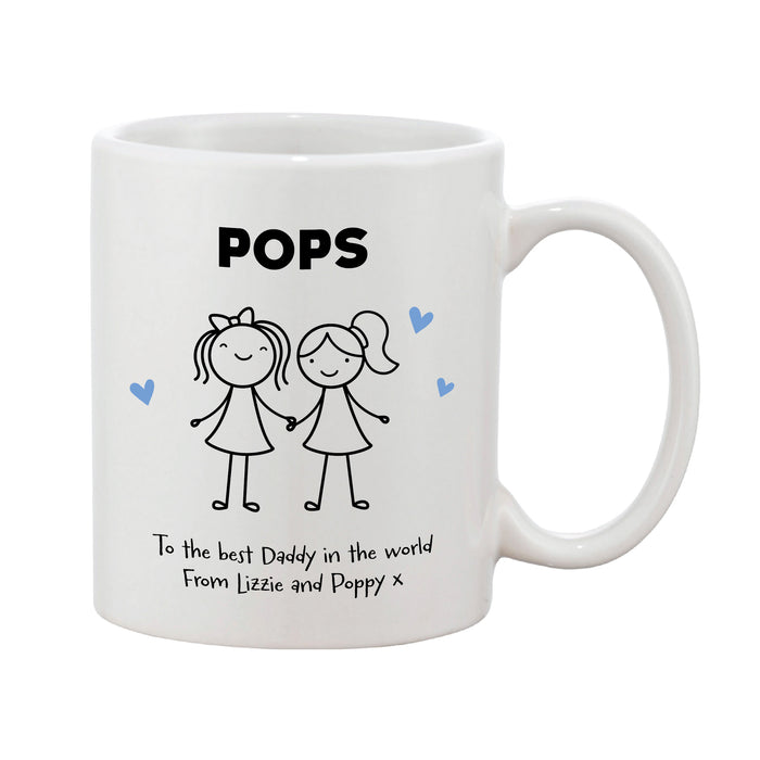 Personalised Mother's Day Mug - Mother & Child (Boy Or Girl, Pink Or Blue)