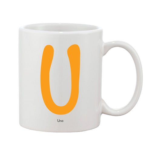 Funky Initial Mug (Personalised Message Optional - Various Colours)