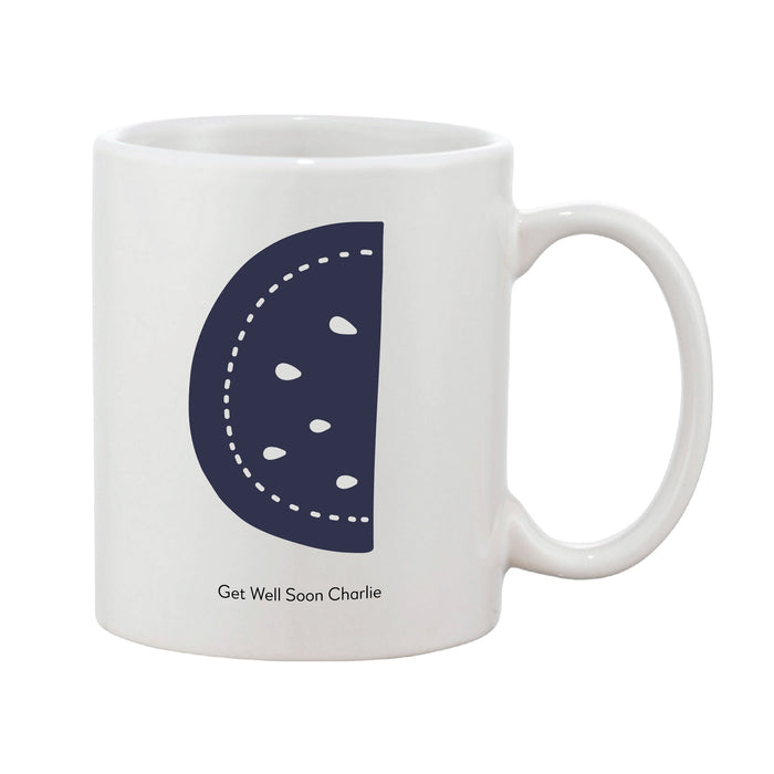Fun Scandi Initial Mug (Personalised Message Optional - Various Colours)