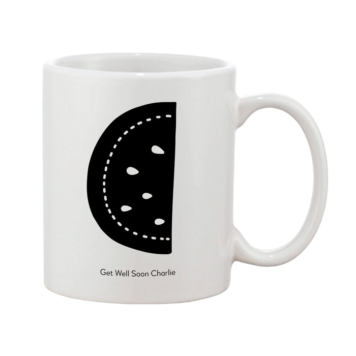 Fun Scandi Initial Mug (Personalised Message Optional - Various Colours)