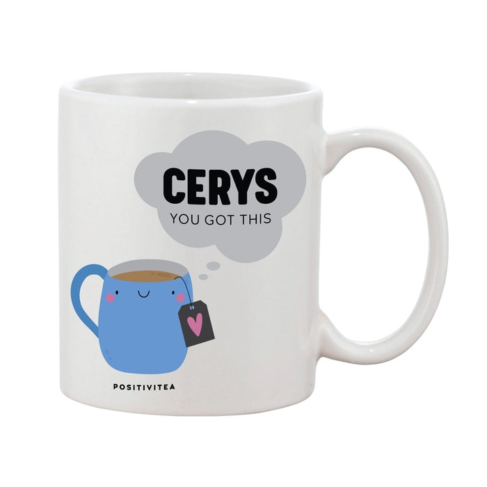 Positivitea Personalised Name Coaster (Blue Or Pink)