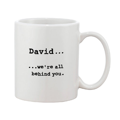 Black & White Personalised Typed Message Mug