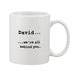 Black & White Personalised Typed Message Mug
