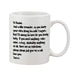 Black & White Personalised Handwritten Message Mug