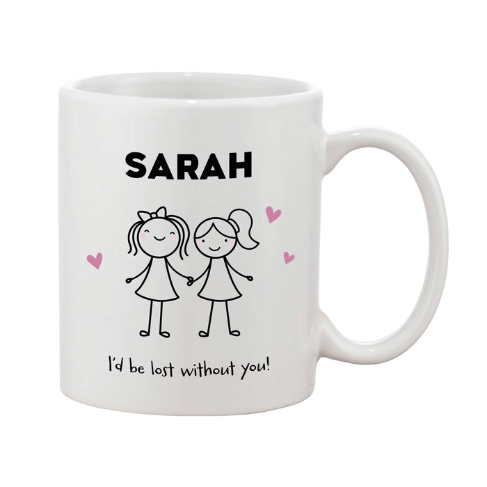 Personalised Mother's Day Mug - Mother & Child (Boy Or Girl, Pink Or Blue)