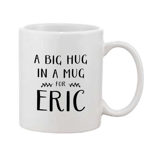 Big Hug In A Mug Black & White Personalised Mug