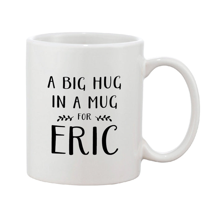 Big Hug In A Mug Black & White Personalised Mug