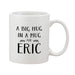 Big Hug In A Mug Black & White Personalised Mug