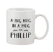 Big Hug In A Mug Black & White Personalised Mug
