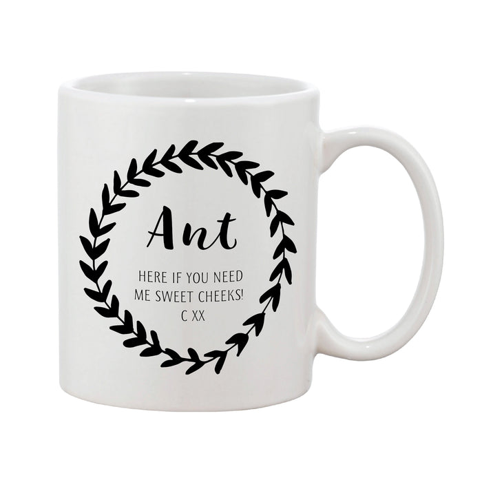 Personalised Message Leaf Loop Mother's Day Mug