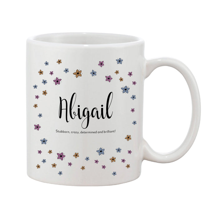 Ditsy Floral Mother's Day Mug With Personalised Message (Various Colours)