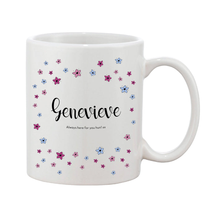 Ditsy Floral Mother's Day Mug With Personalised Message (Various Colours)