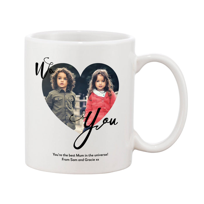 Swirly Heart Personalised Message Mother's Day Mug