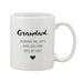 Black & White Heart Mug With Personalised Message