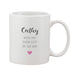 Grey & Pink Heart Mug With Personalised Message
