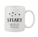 Black & White Star Mug With Personalised Message