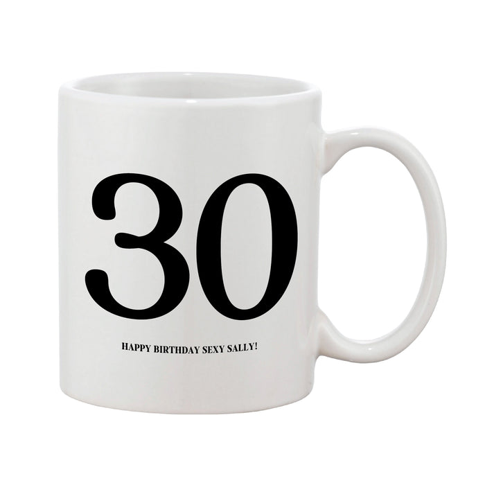 Swirly Initial Mug (Personalised Message Optional)