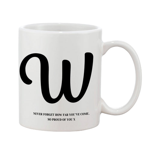 Swirly Initial Mug (Personalised Message Optional)